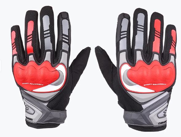 AS - CUIRASSIER - RIDING GLOVE - GREY/RED