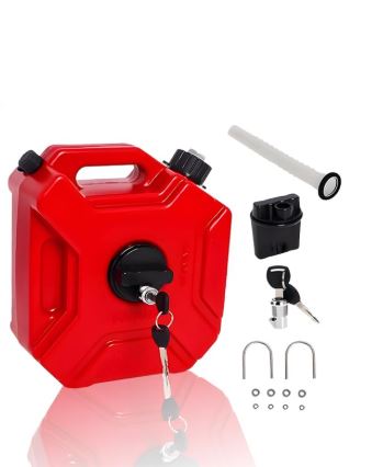 AS - JERRY CAN WITH FITTINGS - MOTOR CYC ACC. - RED - 5L