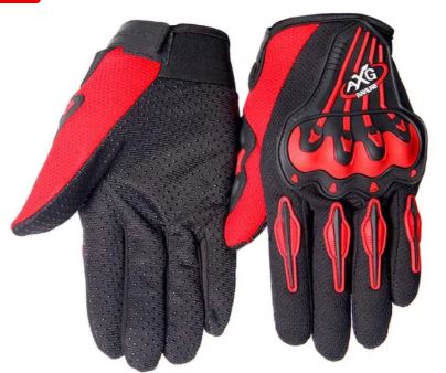 AS - AXE RACING - OFFROAD GLOVE - BLK/RED