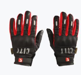 AS - CITY FULL TOUCH - RIDING GLOVE - BLK/RED