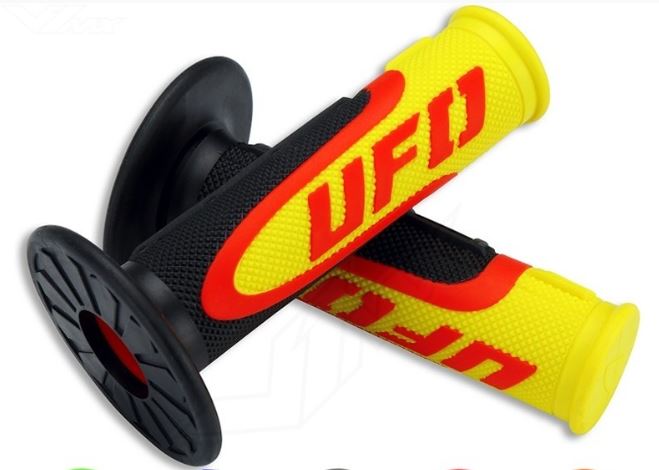 AS - UFO HANDLE GRIPS - MOTOR CYC ACC. - YELLOW