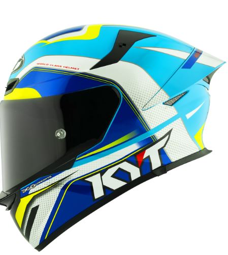KYT - TT-REVO  GRAND PRIX - FULL FACE HELMET - WHITE BLUE