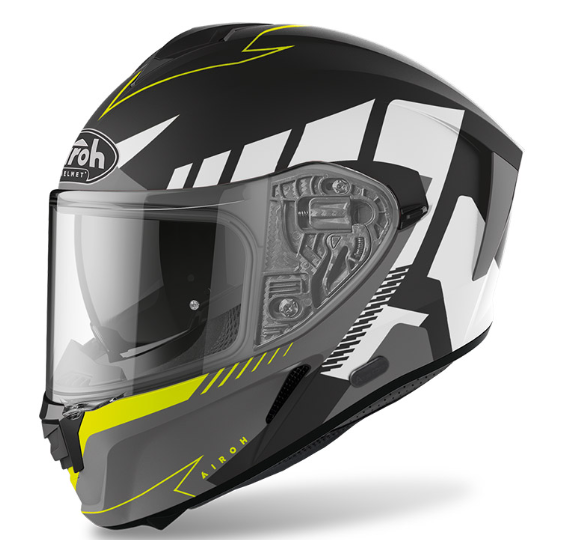 AIROH-SPARK RISE-FULL FACE HELMET-MATT BLK/YLW